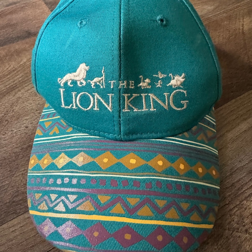 Disney The Lion King Teal Cap with Colorful Patterned Brim